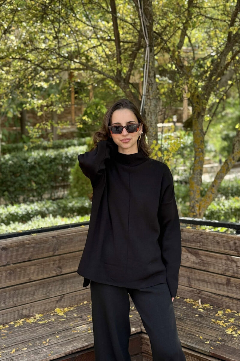 KOSTUM NJE NGJYRESH TRIKO + PANTALLONA PER FEMRA NE NGJYRE TE ZEZE - 3