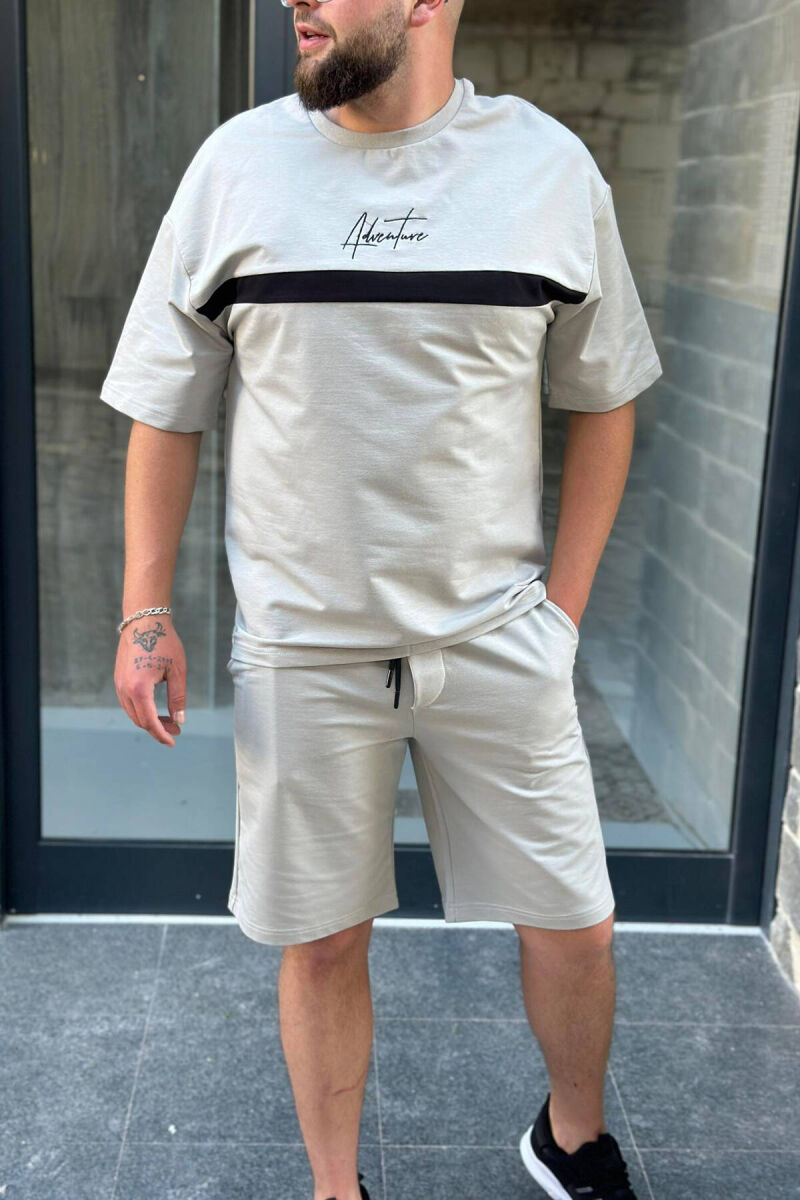 KOSTUM PAMBUKU PËR MESHKUJ NË NGJYRËN GRI - 1