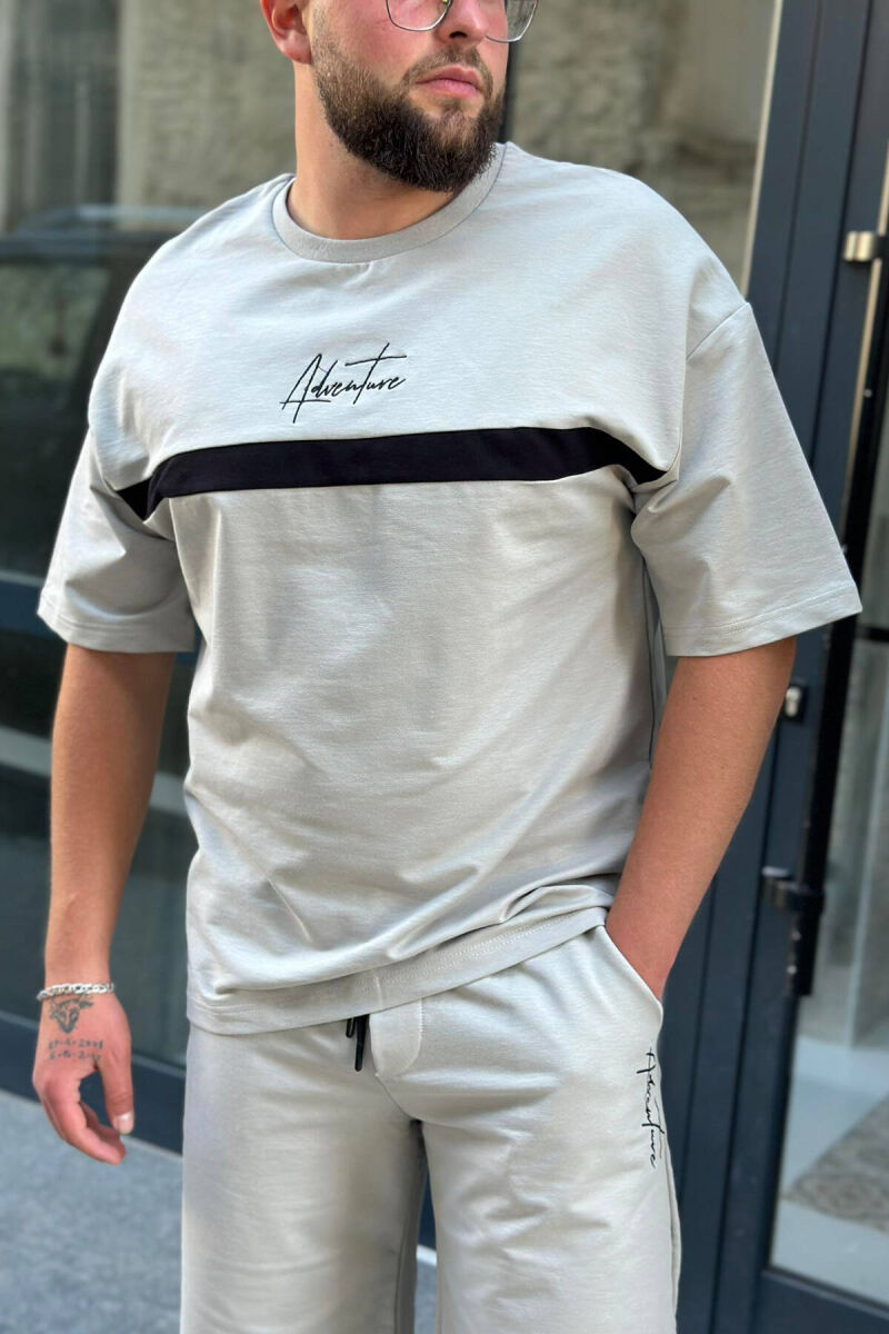 KOSTUM PAMBUKU PËR MESHKUJ NË NGJYRËN GRI - 4