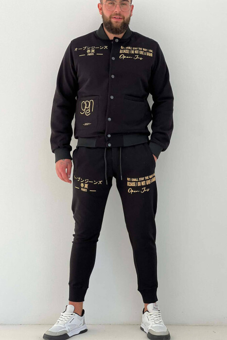 KOSTUM XHAKETË DHE TUTA PËR MESHKUJ NË NGJYRËN E ZEZË - 1