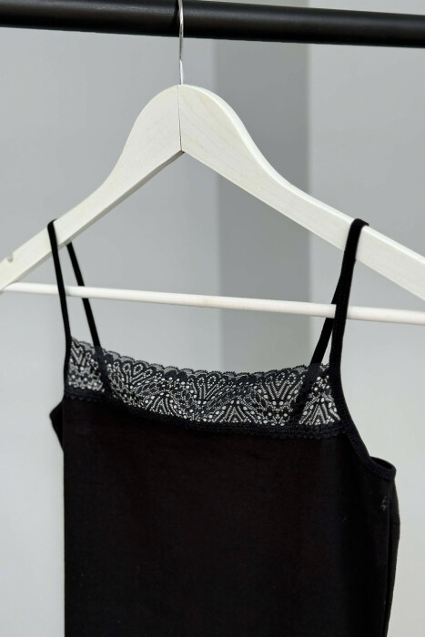 LACE DETAIL SIMPLE WOMEN SINGET BLACK/ E ZEZE - 5