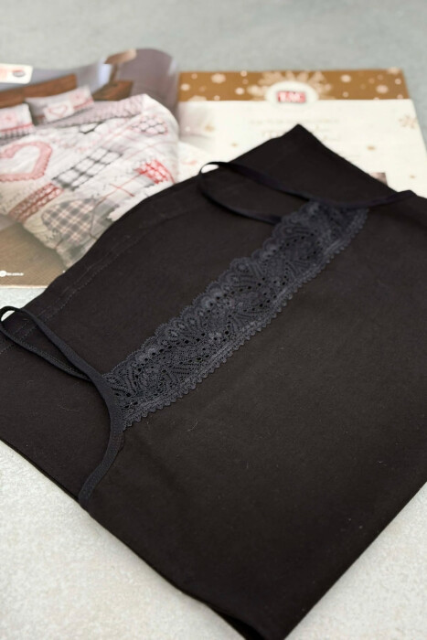 LACE DETAIL SIMPLE WOMEN SINGET BLACK/ E ZEZE - 2