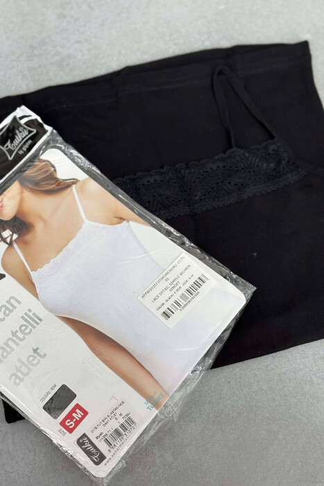 LACE DETAIL SIMPLE WOMEN SINGET BLACK/ E ZEZE - 