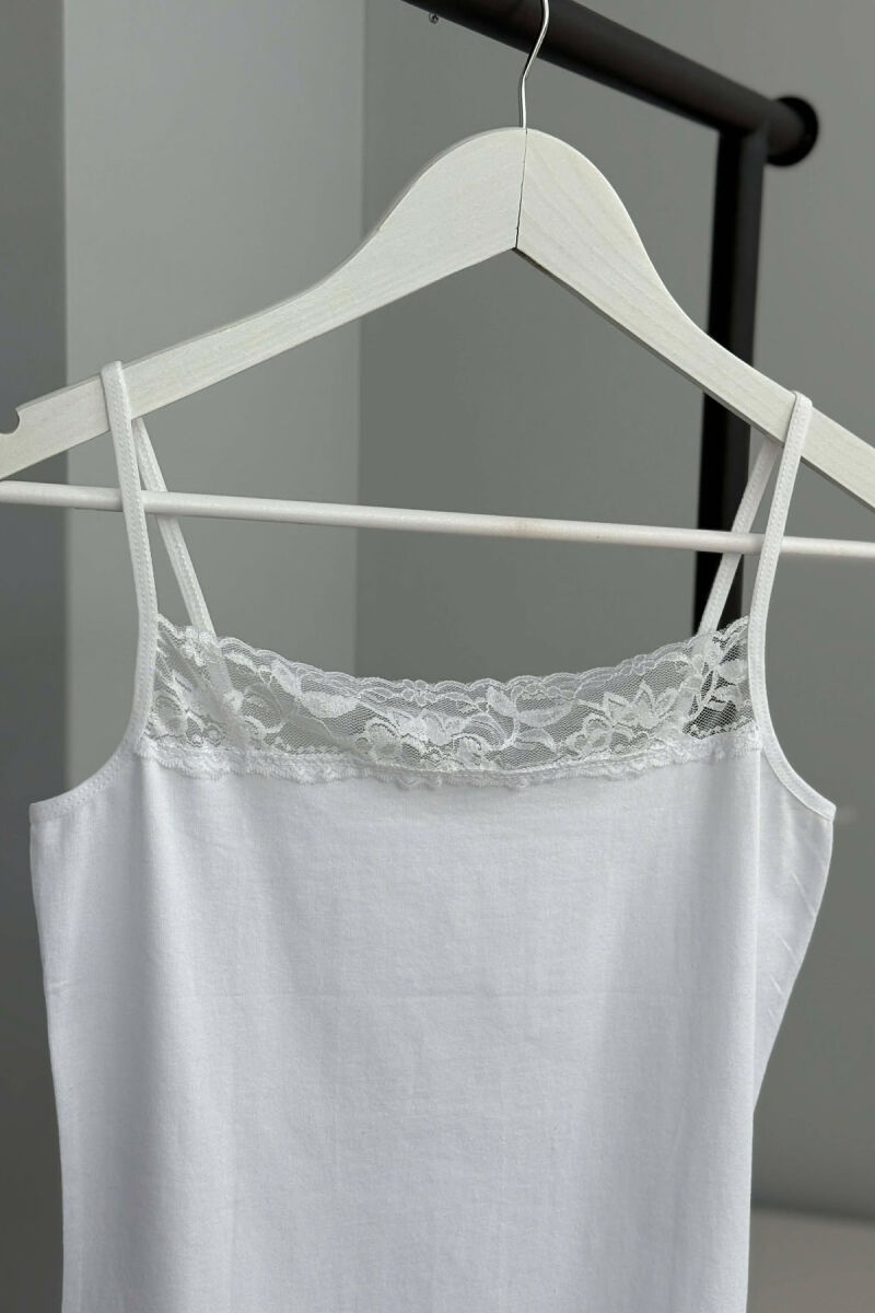 LACE DETAIL SIMPLE WOMEN SINGET WHITE-E BARDHE - 5