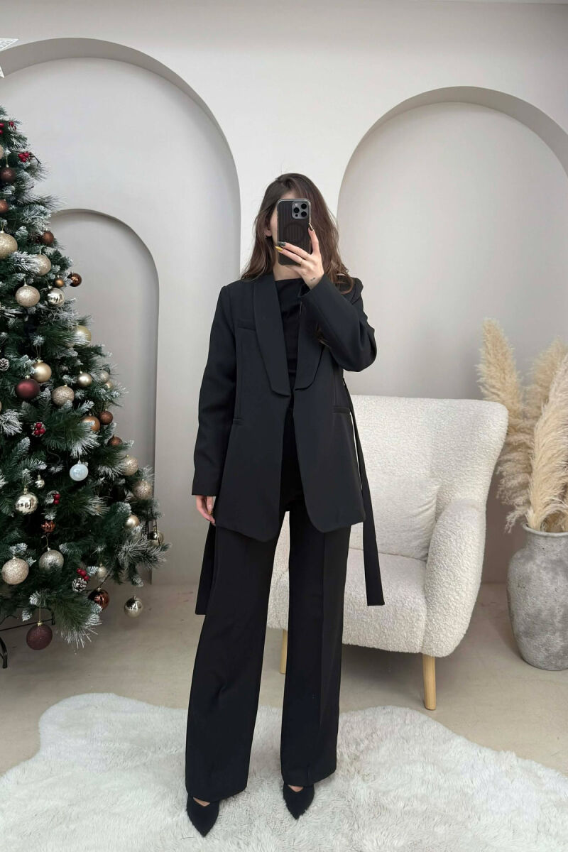 LACING JACKET+TROUSERS ONE COLOR WOMEN SET BLACK/ E ZEZE - 2