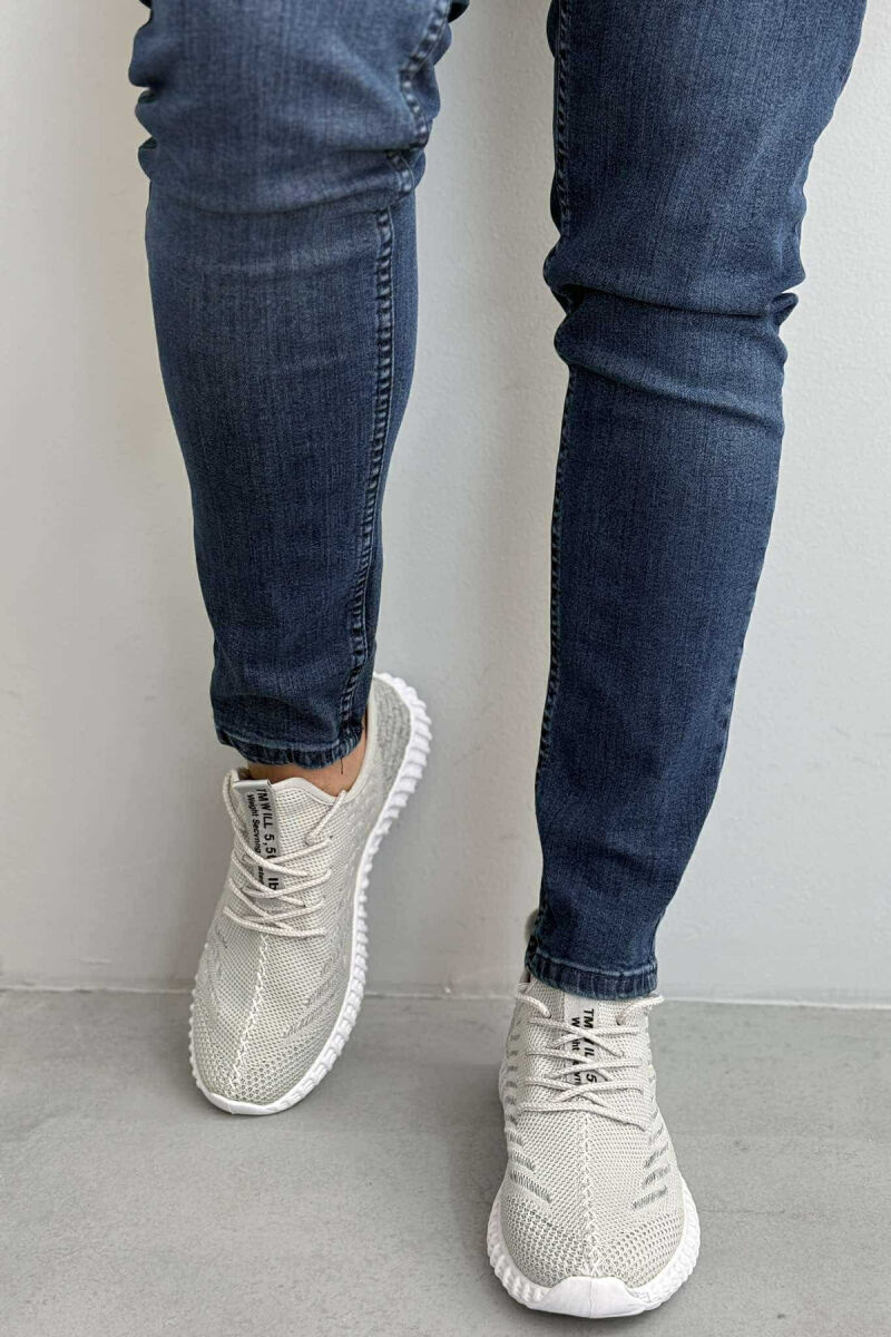 LACING ONE COLOR MEN SNEAKERS LIGHT GREY/GZ - 2