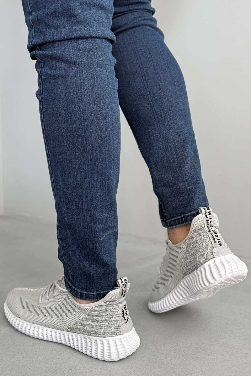 LACING ONE COLOR MEN SNEAKERS LIGHT GREY/GZ - 3