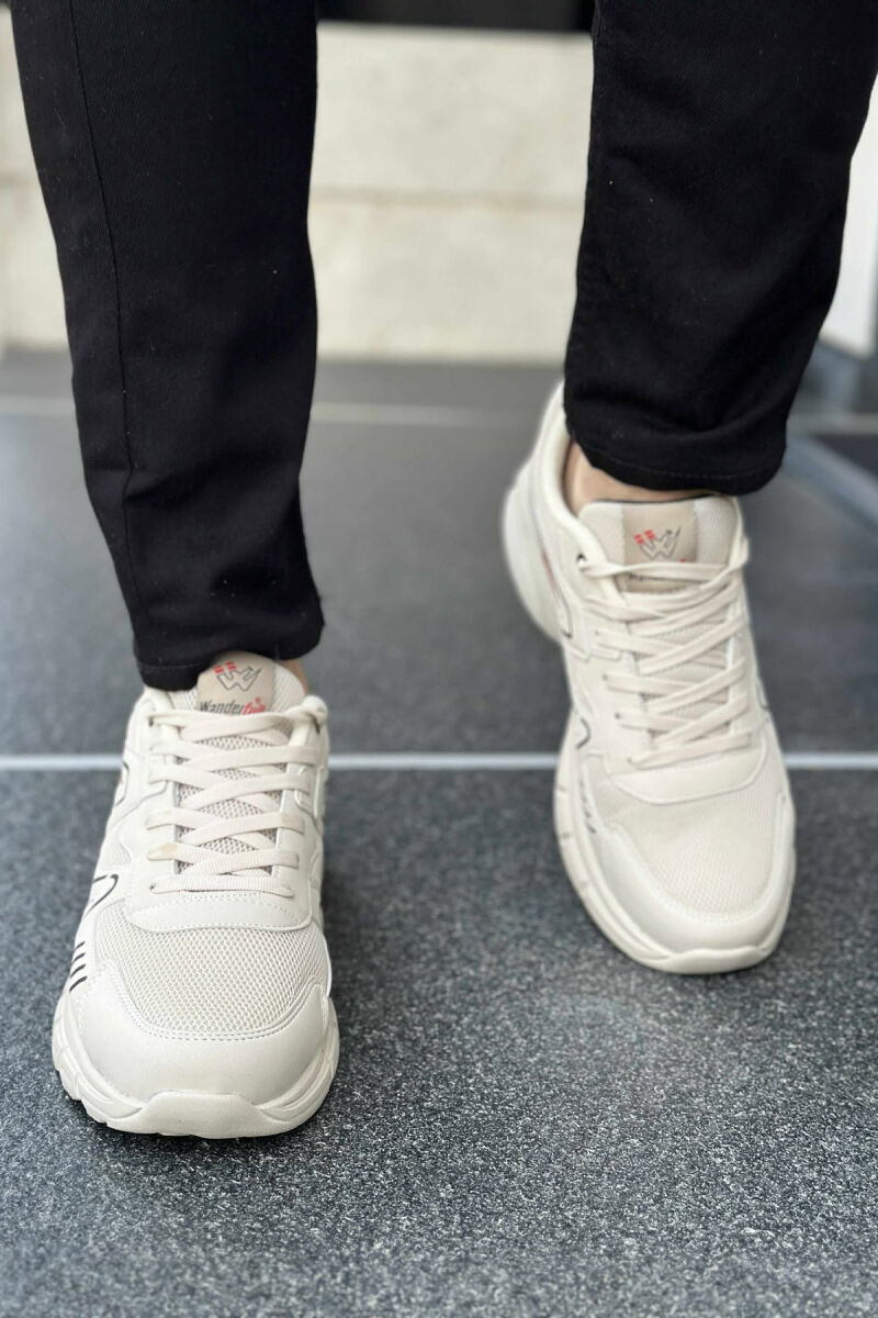 LACING PLATFORM MEN SNEAKERS BEIGE/BEZHE - 2
