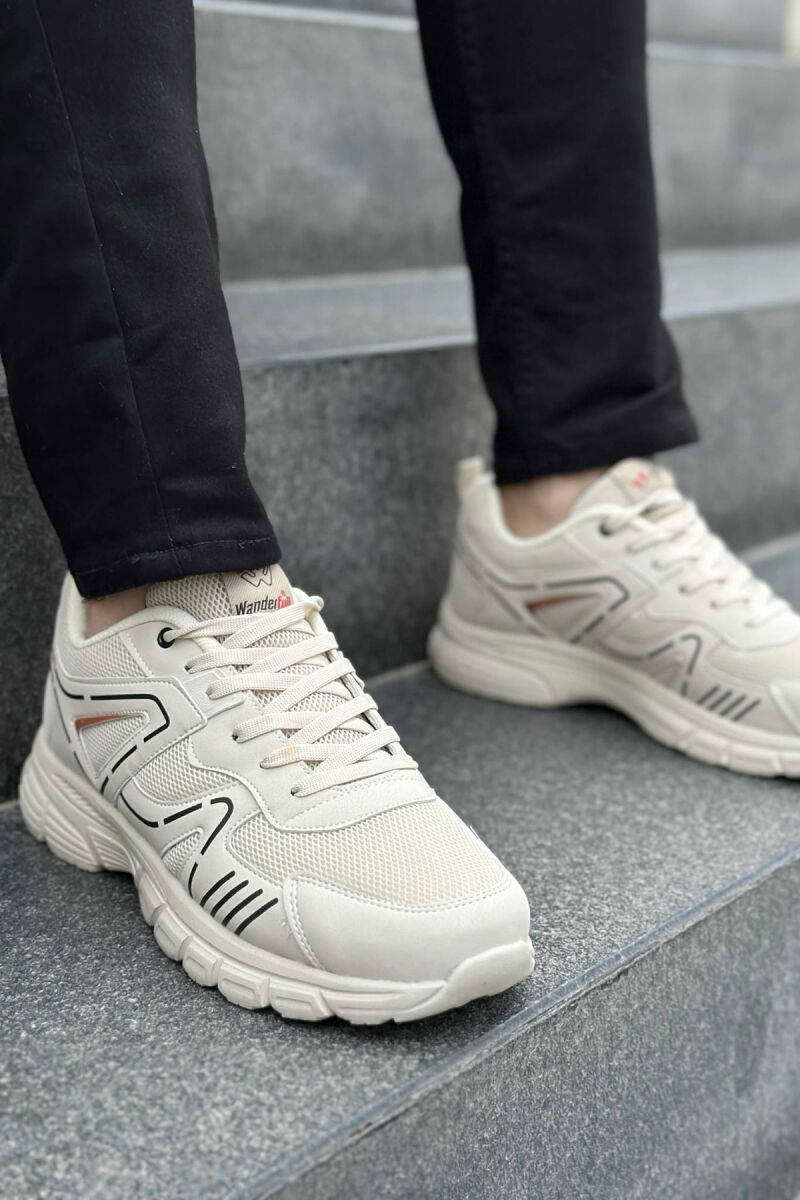 LACING PLATFORM MEN SNEAKERS BEIGE/BEZHE - 3