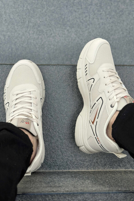 LACING PLATFORM MEN SNEAKERS BEIGE/BEZHE - 4