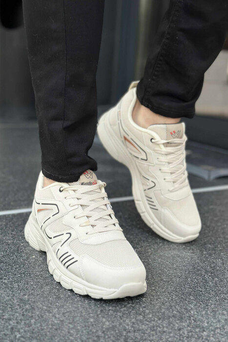 LACING PLATFORM MEN SNEAKERS BEIGE/BEZHE - 5