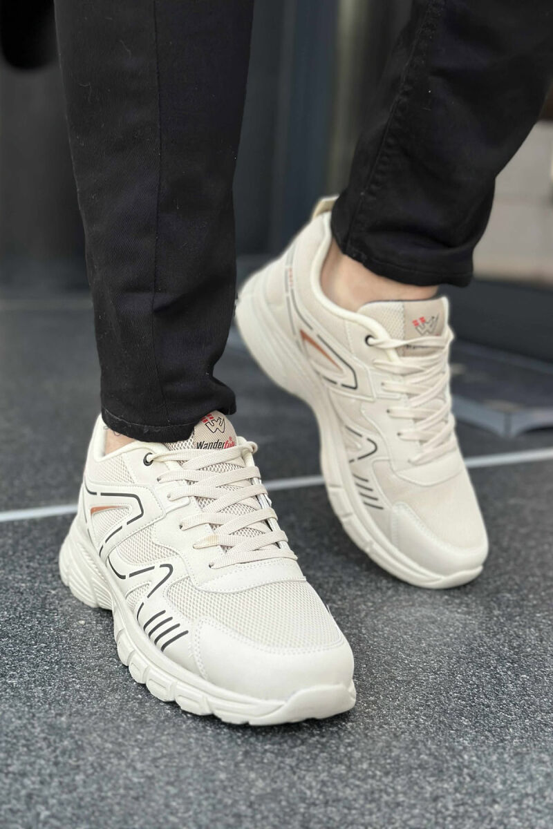 LACING PLATFORM MEN SNEAKERS BEIGE/BEZHE - 5