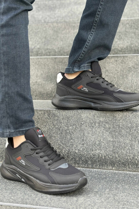 LACING PLATFORM MEN SNEAKERS BLACK-BLACK-WHITE/ZZB - 3