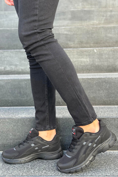 LACING PLATFORM MEN SNEAKERS BLACK/ E ZEZE - 1