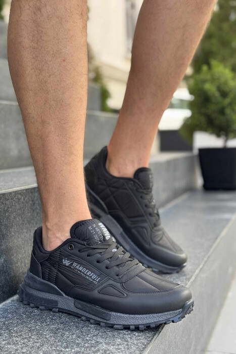 LACING PLATFORM MEN SNEAKERS BLACK/ E ZEZE - 1