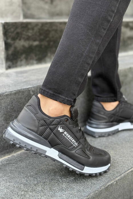 LACING PLATFORM MEN SNEAKERS BLACK-WHITE/ZEBA - 2