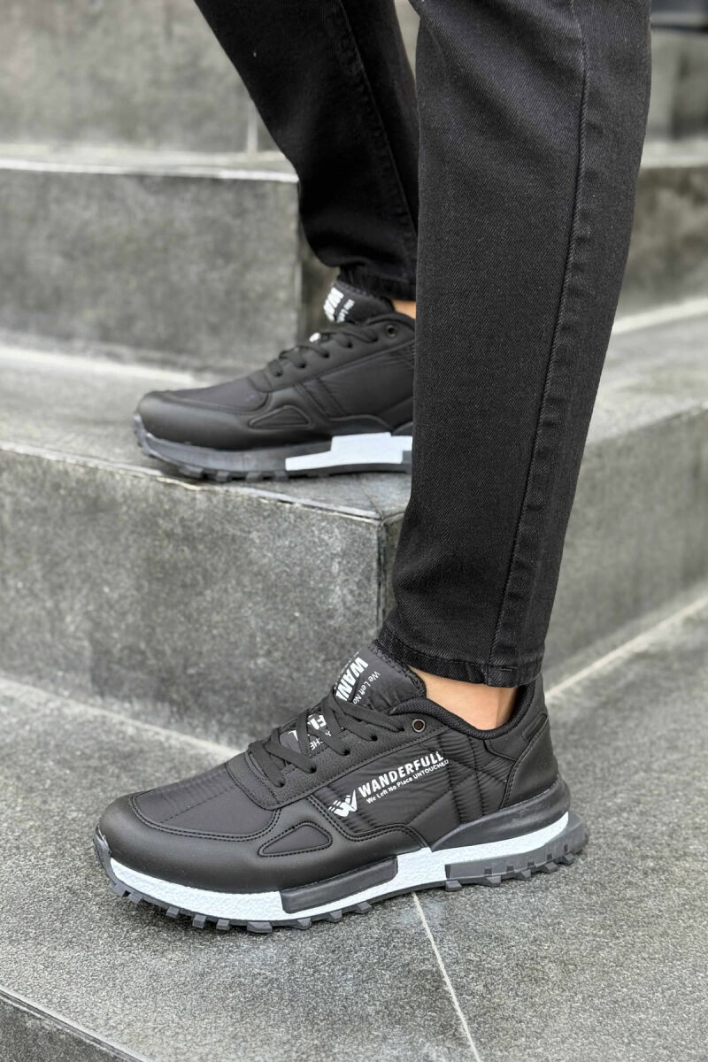 LACING PLATFORM MEN SNEAKERS BLACK-WHITE/ZEBA - 3