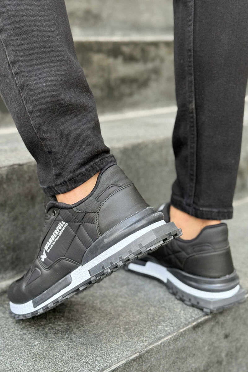 LACING PLATFORM MEN SNEAKERS BLACK-WHITE/ZEBA - 4