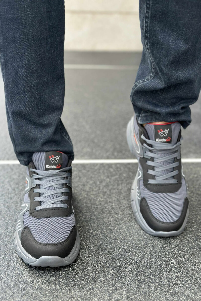 LACING PLATFORM MEN SNEAKERS GREY/GRI - 4