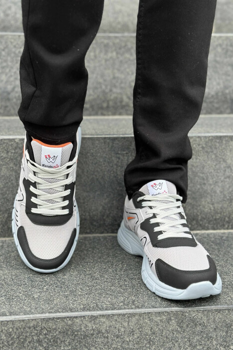 LACING PLATFORM MEN SNEAKERS LIGHT GREY/GZ - 3