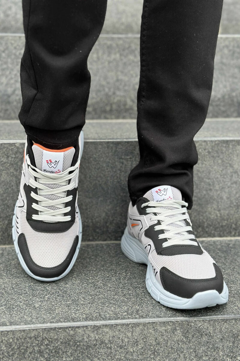 LACING PLATFORM MEN SNEAKERS LIGHT GREY/GZ - 3