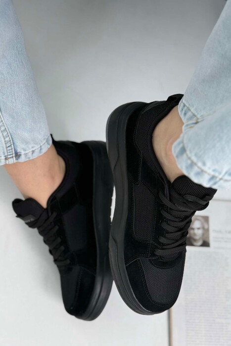 LACING PLATFORM ONE COLOR WOMEN SNEAKERS BLACK/ E ZEZE - 2
