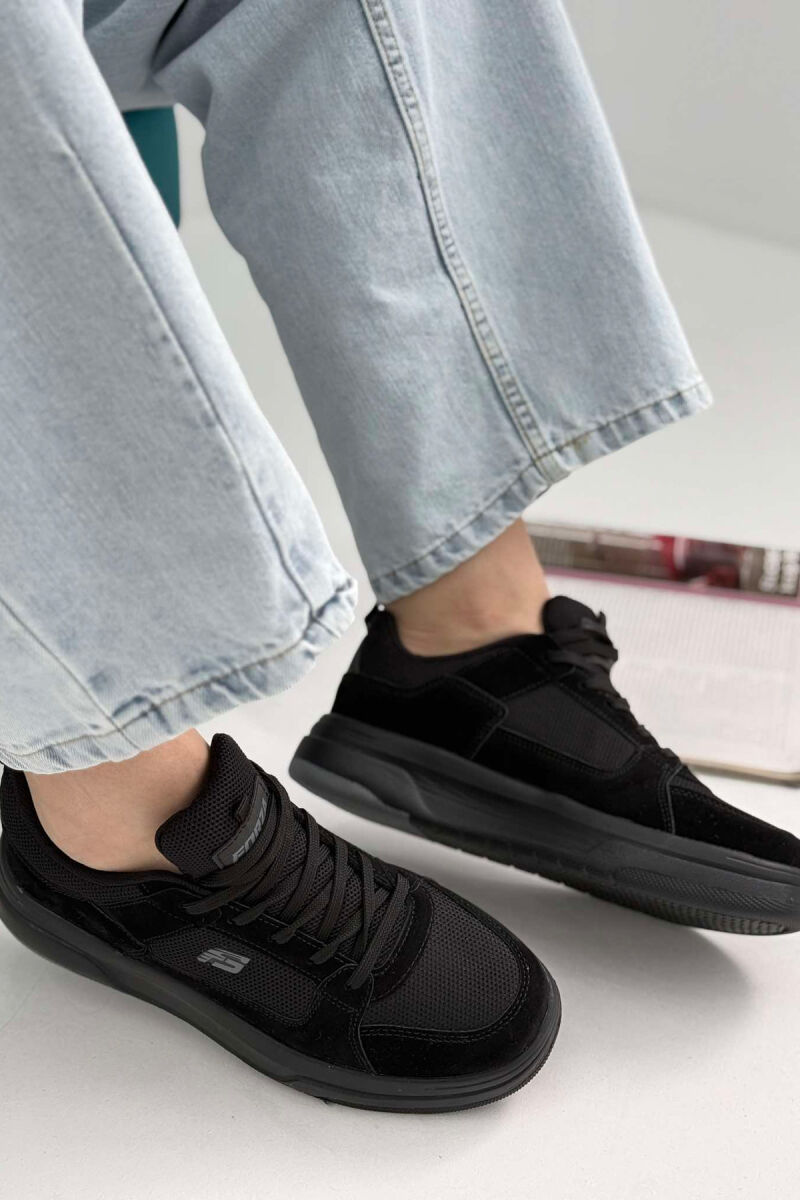 LACING PLATFORM ONE COLOR WOMEN SNEAKERS BLACK/ E ZEZE - 4