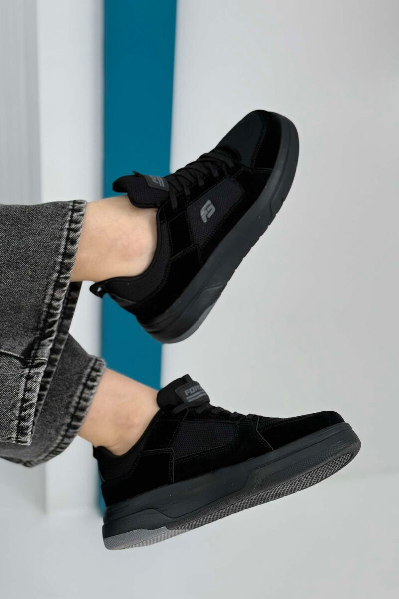 LACING PLATFORM ONE COLOR WOMEN SNEAKERS BLACK/ E ZEZE - 7