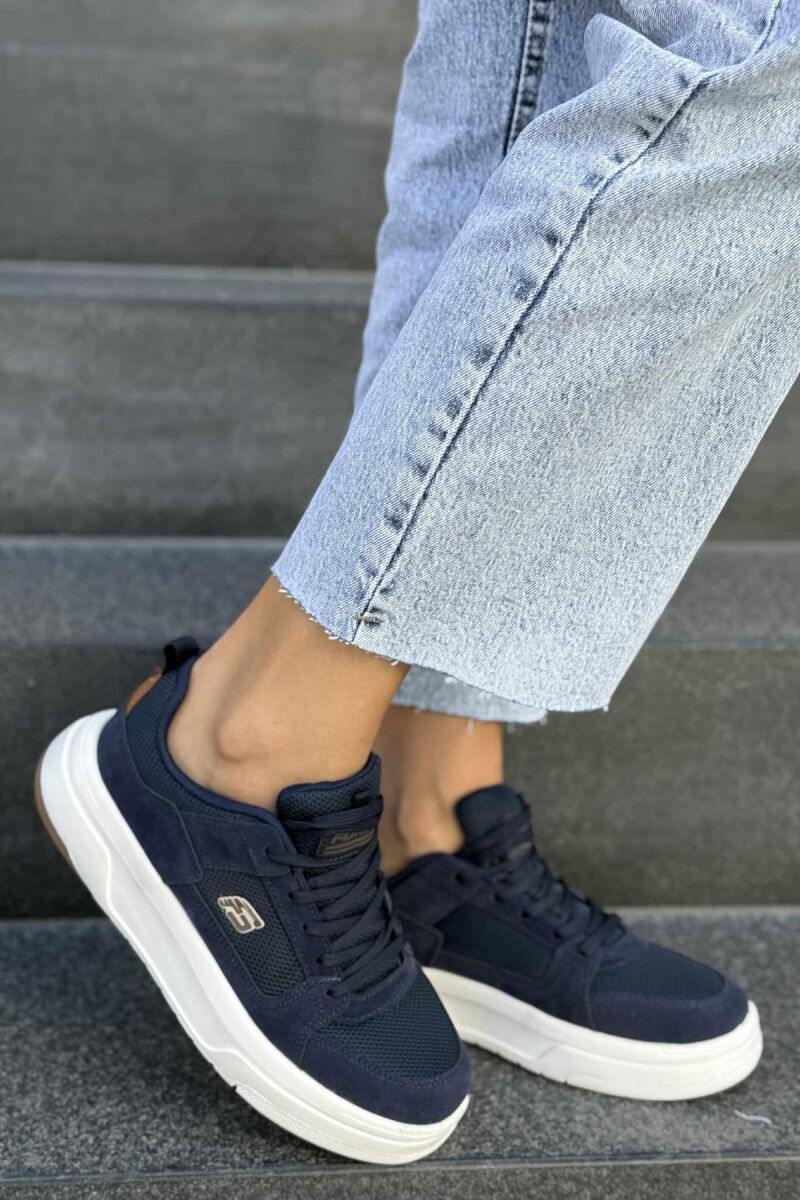 LACING PLATFORM ONE COLOR WOMEN SNEAKERS BLUE/BLU - 1