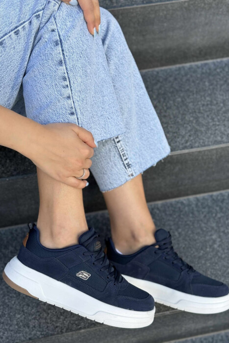 LACING PLATFORM ONE COLOR WOMEN SNEAKERS BLUE/BLU - 3