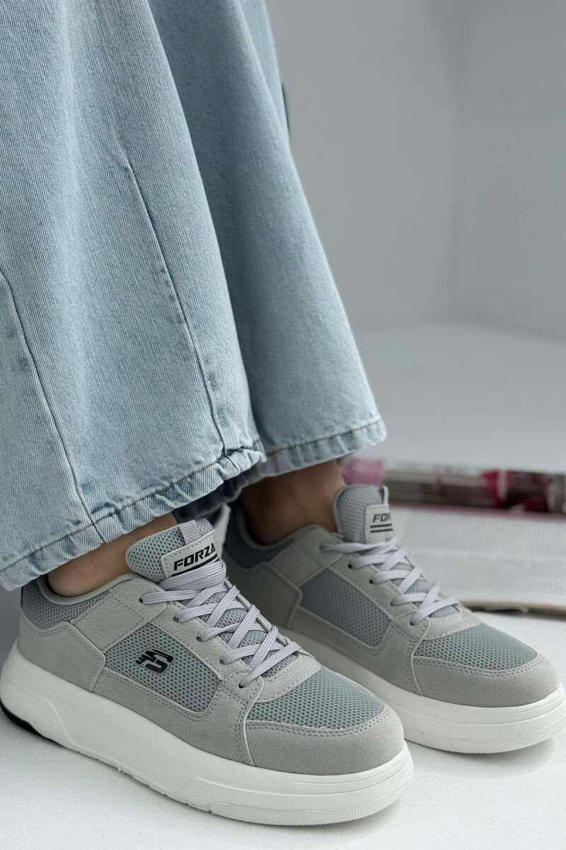 LACING PLATFORM ONE COLOR WOMEN SNEAKERS LIGHT GREY/GZ - 1