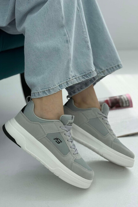 LACING PLATFORM ONE COLOR WOMEN SNEAKERS LIGHT GREY/GZ - 3