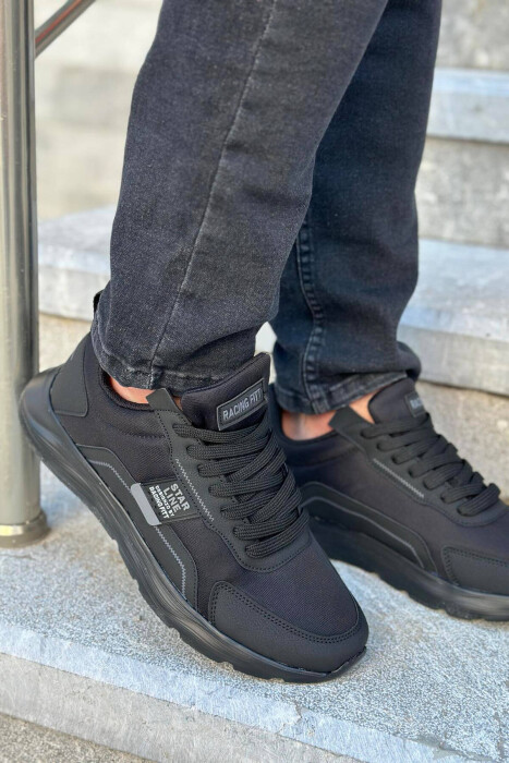 LACING SIMPLE MEN SNEAKERS BLACK-GREY/ZEGR - 2