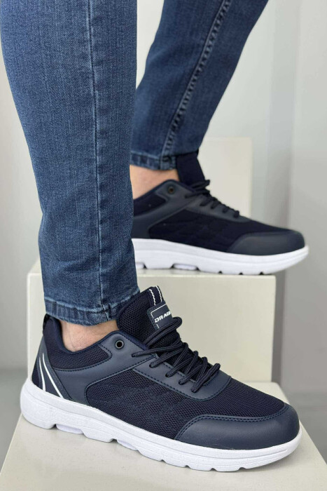 LACING SIMPLE MEN SNEAKERS BLUE/BLU - 1