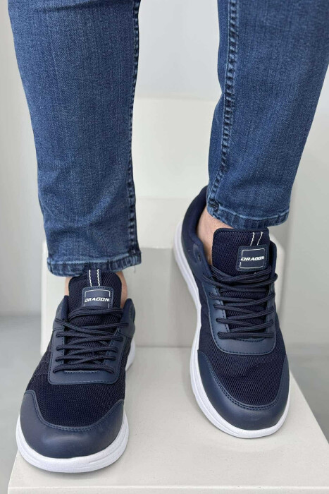 LACING SIMPLE MEN SNEAKERS BLUE/BLU - 3