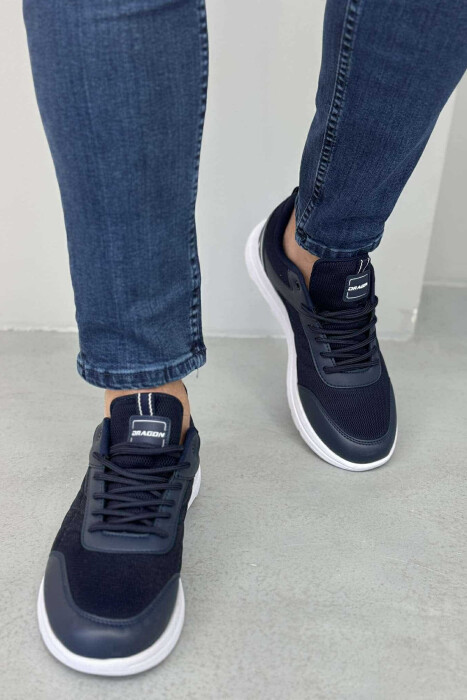 LACING SIMPLE MEN SNEAKERS BLUE/BLU - 4