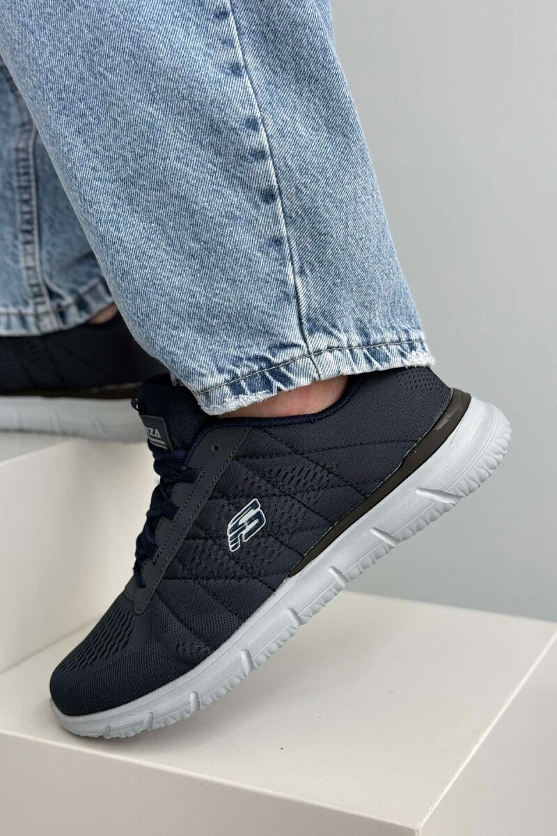 LACING SIMPLE PLATFORM MEN SNEAKERS BLUE/BLU - 2