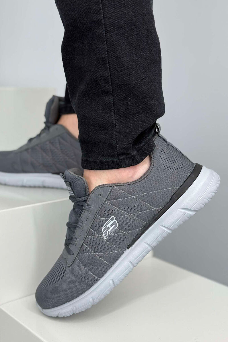 LACING SIMPLE PLATFORM MEN SNEAKERS DARK GREY/GEE - 2