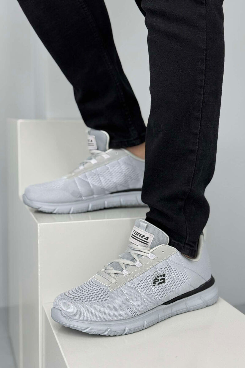 LACING SIMPLE PLATFORM MEN SNEAKERS LIGHT GREY/GZ - 2