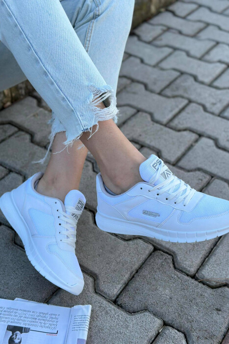 LACING SIMPLE WOMAN SNEAKERS WHITE-E BARDHE 
