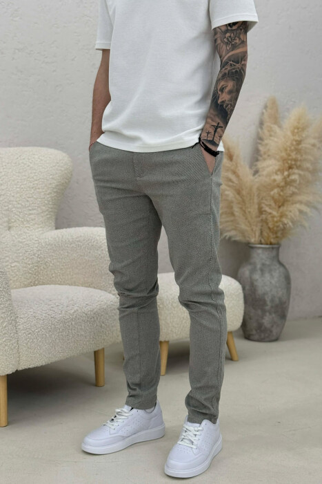 PANTALLONA ME LIDHSESE TEK BELI PER MESHKUJ NE NGJYRE BEZHE 