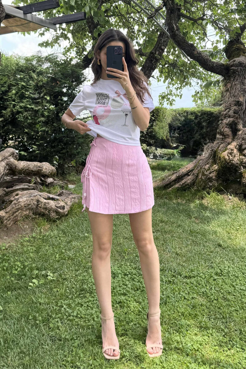 LACINGS ONE COLOR WOMEN SKORT PINK/ROZE - 1