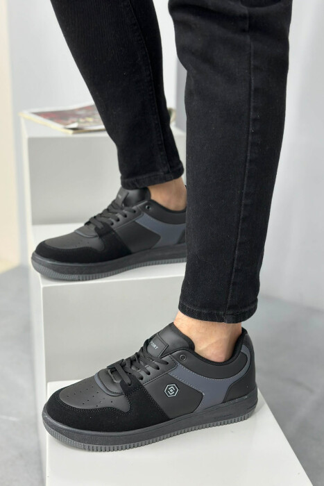 LACINGS SIMPLE MEN SNEAKERS BLACK-GREY/ZEGR - 3