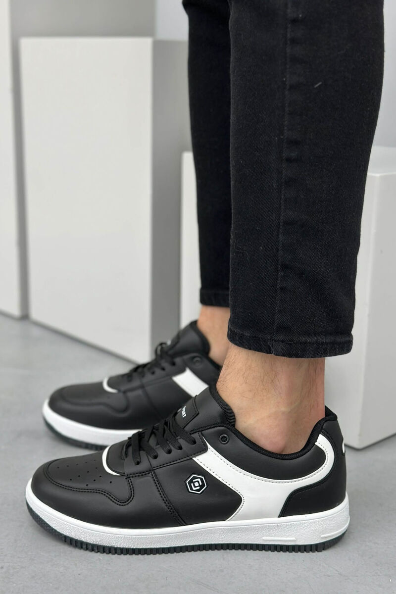 LACINGS SIMPLE MEN SNEAKERS BLACK-WHITE/ZEBA - 3