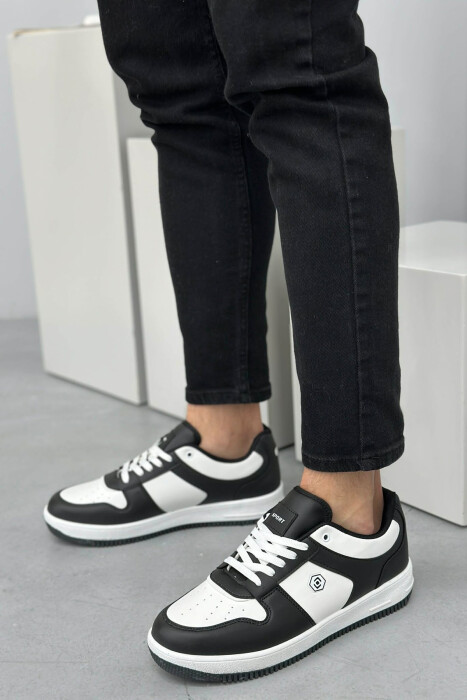 LACINGS SIMPLE MEN SNEAKERS WHITE-BLACK/BAZE 