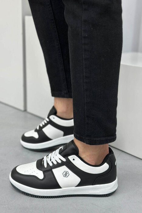 LACINGS SIMPLE MEN SNEAKERS WHITE-BLACK/BAZE - 2