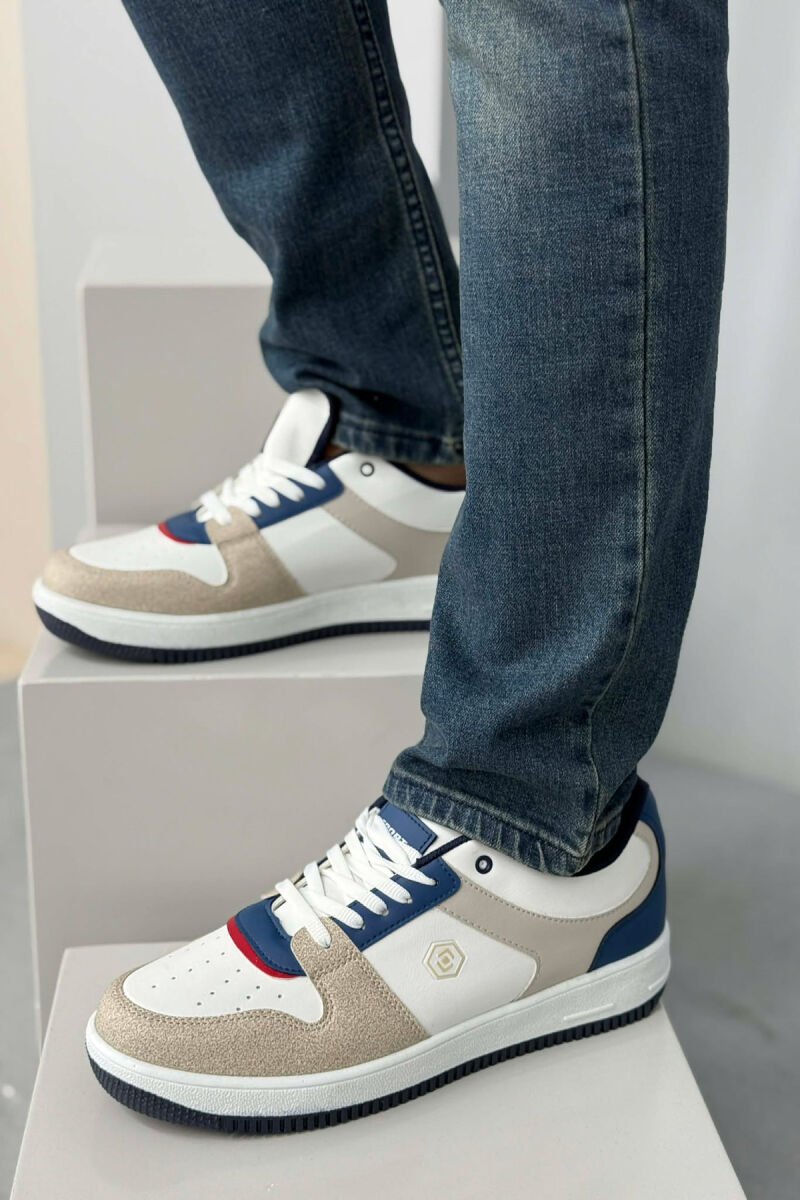 LACINGS SIMPLE MEN SNEAKERS WHITE-BLUE/BABL - 3