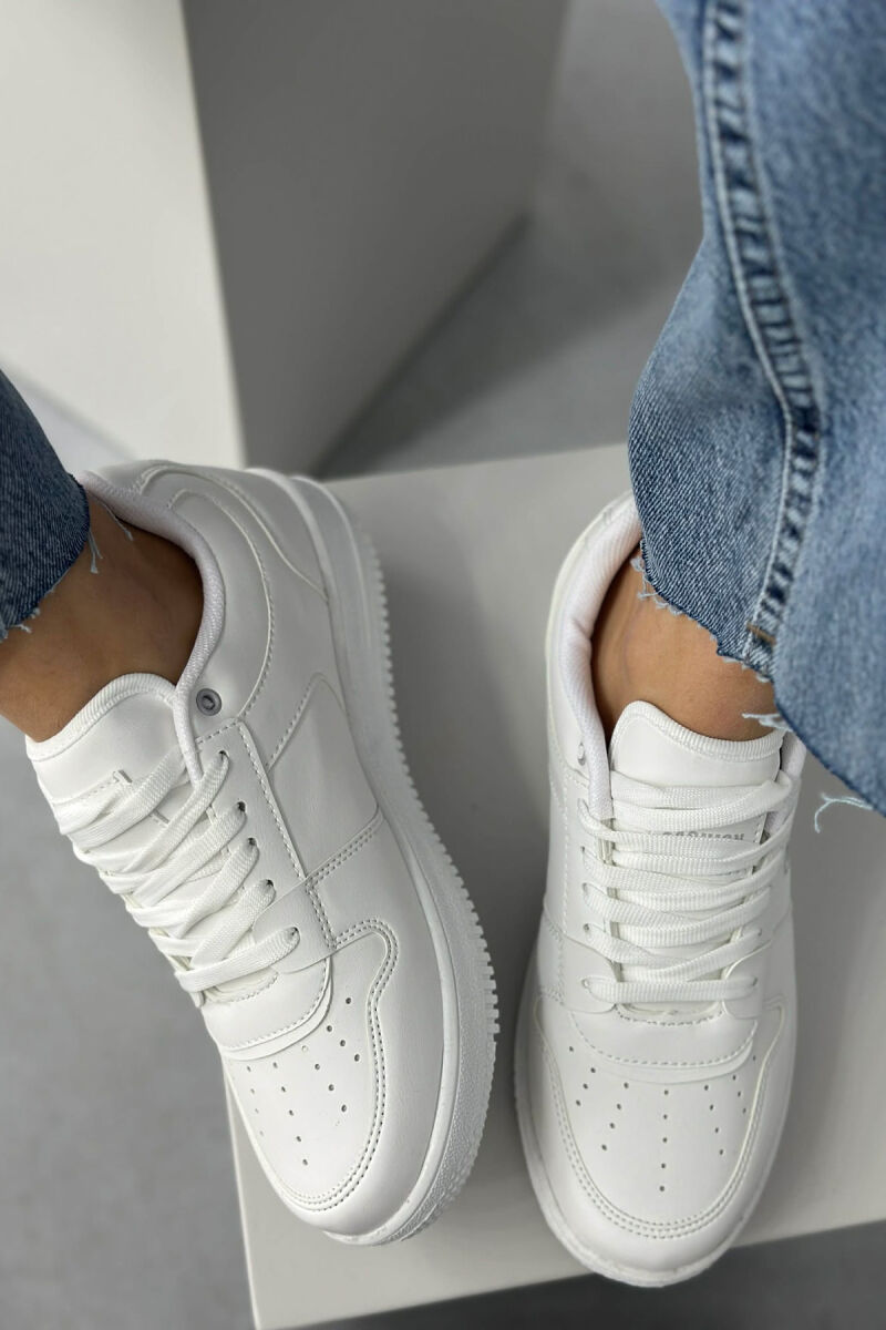 LACINGS SIMPLE WOMEN SNEAKERS WHITE-E BARDHE - 3