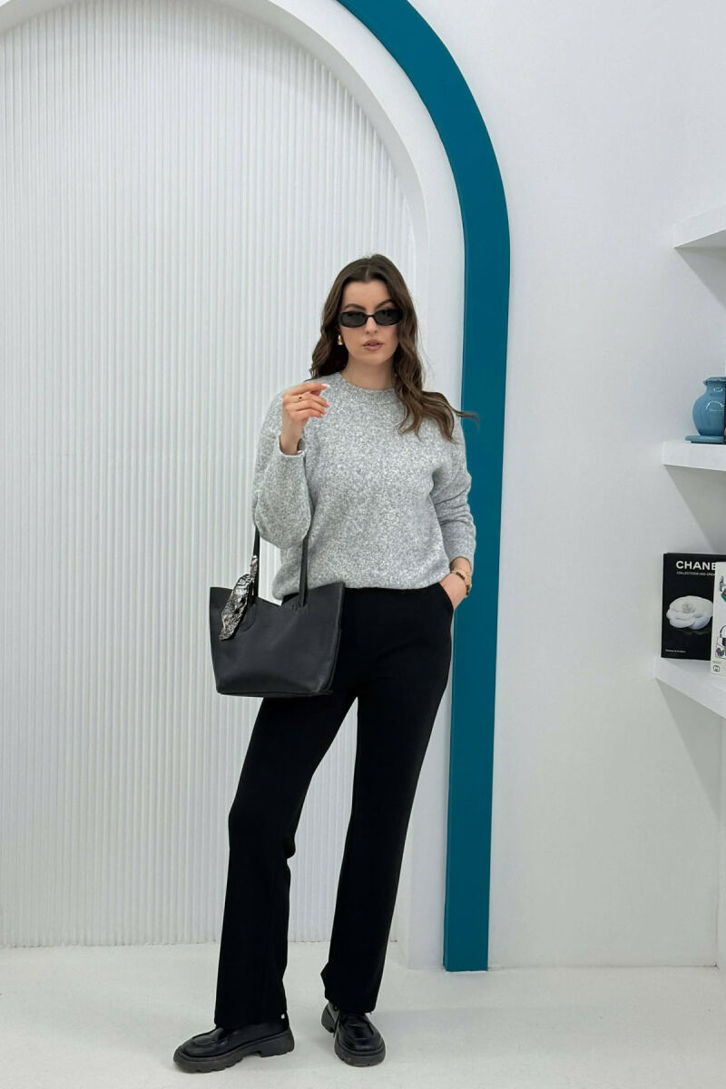 LEATHER SCARF DETAIL WOMEN BAG BLACK/ E ZEZE - 3