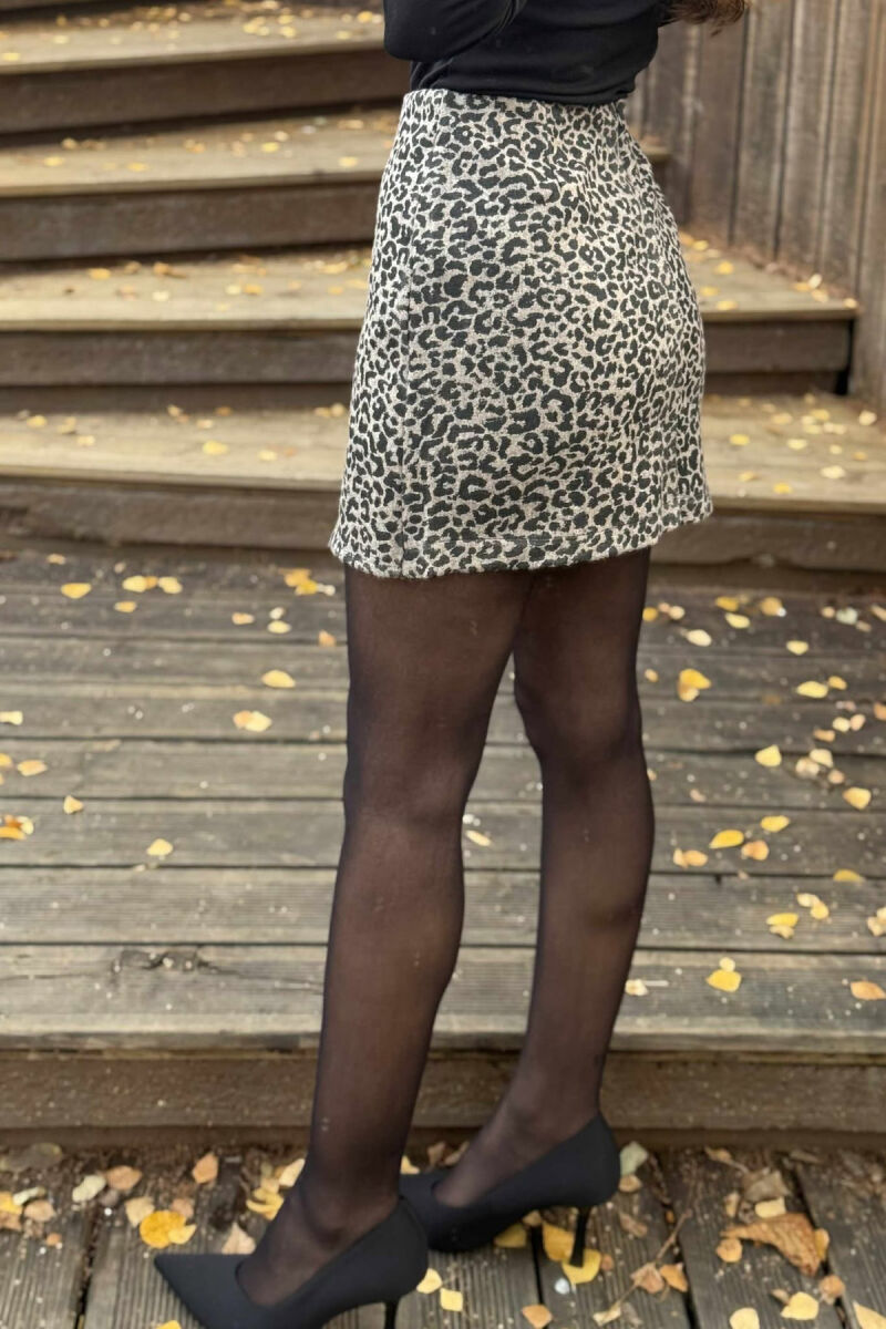 LEO DESIGN BACK ZIPPER WOMEN SKIRT LEO/LEOPARD - 8